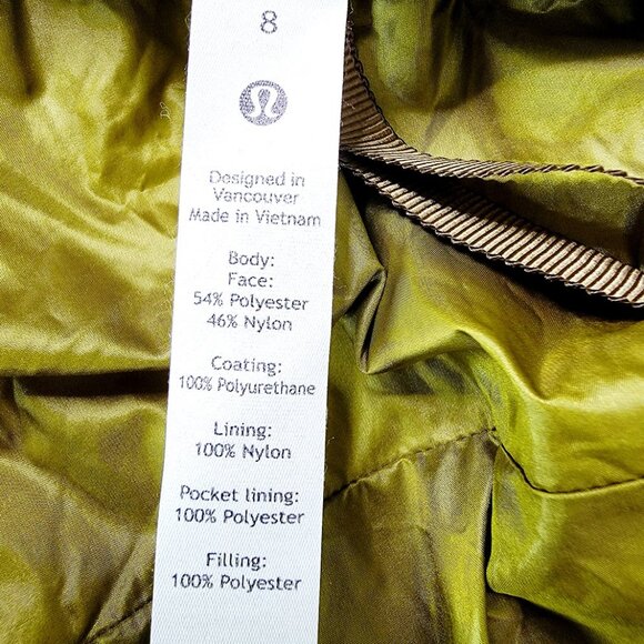 Lululemon Women's Heathered Juniper Green Insulated Quilted Long Bomber Jacket 8 - Picture 7 of 9
